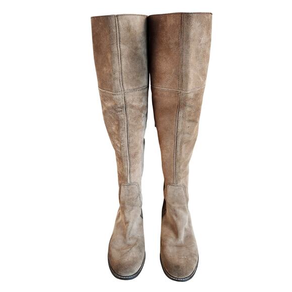 Lucky Brand Tan Suede Over The Knee Boots  women’s SZ 39.5 (EU) 9.5 (US) GUC - Picture 1 of 15